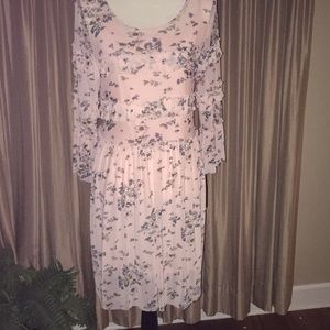 Takara soft, pale pink dress with silky slip